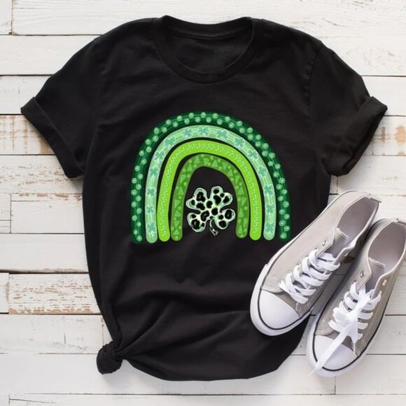 Tops - Rainbow St Patricks Day Shirt, Happy St Patricks Shirt